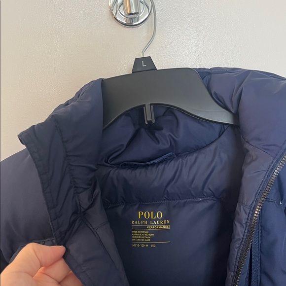 Polo Ralph Lauren Boys Navy Blue Down Puffer Jacket Coat - Size M - Picture 8 of 9